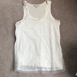 Off white sequined tank Banana Republic